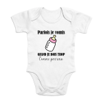 Body bébé humour parrain qui boit trop