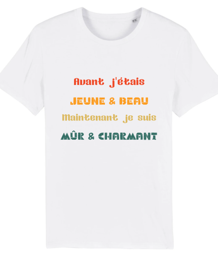 T-shirt humour vieux et charmant