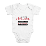 Body bébé filleul/filleule- marraine cinglée