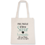 Tote bag soeur formidable