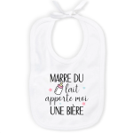 Bavoir bébé humour marre du lait, apporte moi une bière