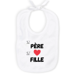 Bavoir bébé père et fille