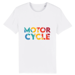 T-shirt motorcycle, coton bio unisexe
