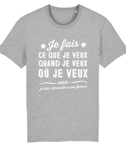 T-shirt humour femme/couple