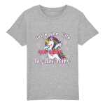 T-shirt fille qui aime les licornes