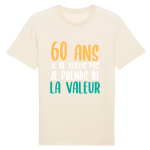 T-shirt 60 ans je ne vieillis pas je prend de la valeur