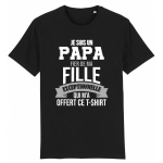 T-shirt papa fier de sa fille qui lui a offert ce tee-shirt