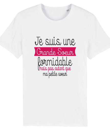 T-shirt grande soeur et petite soeur, humour